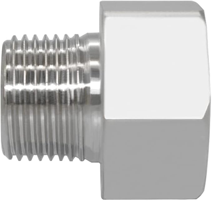 Joywayus 1/2"G Female to 3/8"G Male Thread Pipe Fitting Nickel Plated Copper - Image 6