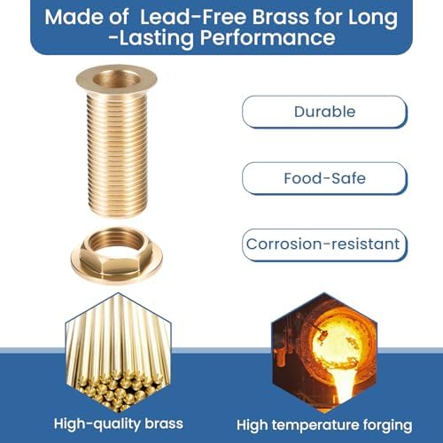 Brass Drip Tray Drain Assembly - Image 3