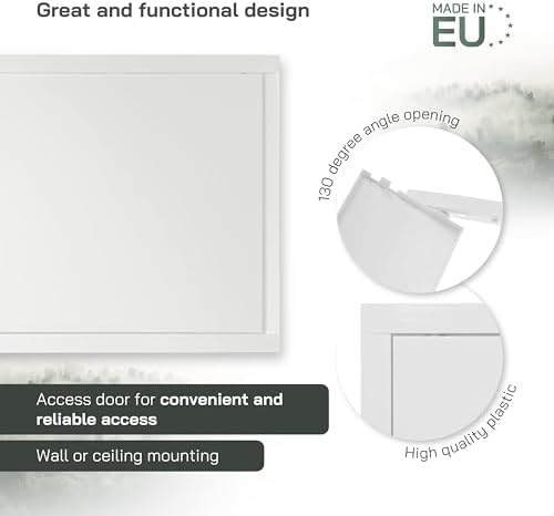 Vent Systems 16 x 12 Inch White ABS Plastic Access Panel - Image 3
