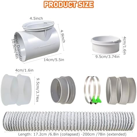 Dryer Vent Hose Connector Kit for Tight Spaces, 90° Elbow-to-Straight - Image 5