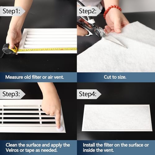 MERV 8 Air Vent Filters Kit 20x100 Inch|Cut to Fit Filter Material, High-Grade - Image 6