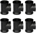 1/2" TEE Industrial Threaded Black Iron Pipe Fittings; Black Semigloss Finish by PRIMPIPEWORKS