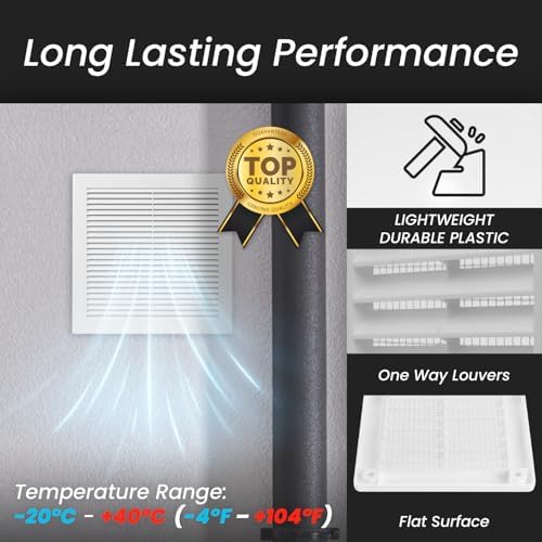 Repa Market 8 x 8 Inch White Square Air Vent Cover - Image 5