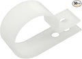 50Pcs 1 Inch R-Type Nylon Cable Clamps by Teansic