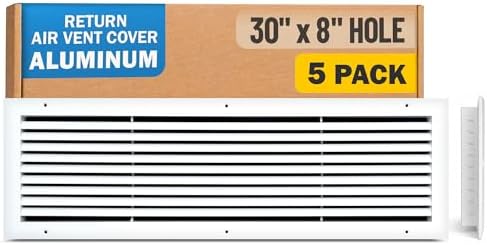 Fits 30x8 Hole | Aluminum Return Air Grille by Handua | Vent Cover Grill by Handua