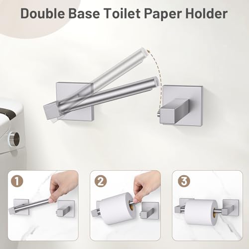 Lairuier Brushed Nickel Bathroom Accessories, Towel Bar Set Wall Mounted - Image 4