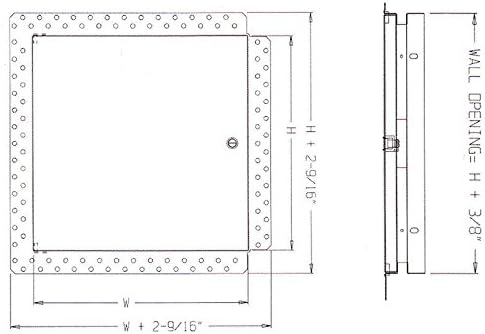 Acudor DW-5040-12X12 12-Inch x 12-Inch Drywall Access Door - Image 2