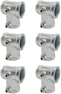 6 Pcs Galvanized Pipe Fittings Single Socket Tee Steel Pipe Pipe Clamps Fits 1 by FLEXKEA