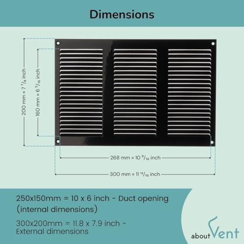 10x6 inch Vent Cover - Image 2