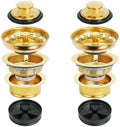 10 Pcs 3-1/2 Inch Gold Kitchen Sink Plug Stainless Steel Sink Drain Strainer by UCEHIPAW