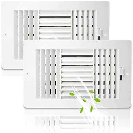 2 Pack Air Vent Cover Ceiling Register, FanGoFast Wall Vent 3-Way Plastic by FanGoFast