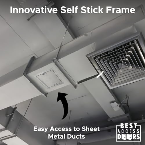 Best 14" x 14" Self-Stick Duct Access Door – 1" Fiberglass Insulated Steel HVAC - Image 4