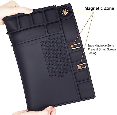 Premium Heat Resistant 932°F Magnetic Silicone Soldering Mat Electronics Work - Image 4