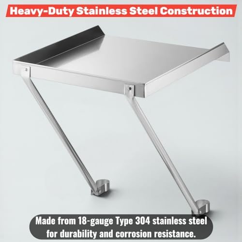 24" x 24" Commercial Stainless Steel Detachable Drainboard - Image 3
