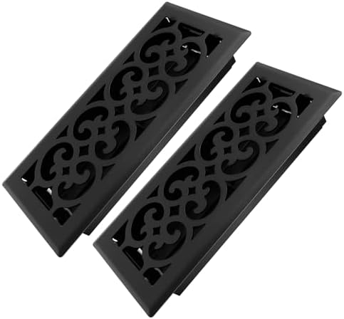 Howeall 4x10 Inches 2 Pack Heavy Duty Walkable Floor Register Easy Adjust Air by Howeall