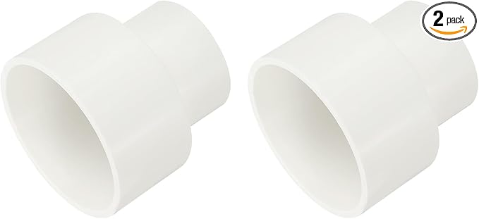 uxcell 2 Pcs UPVC Reducer Pipe Fitting, 2-1/2"x1-1/2" PVC Straight Pipe by uxcell