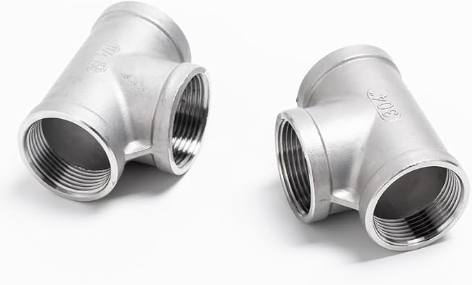 Beduan 2 PCS Stainless 1/8" Tee Female NPT T Shaped 3 Way Cast Pipe Fitting | - Image 4