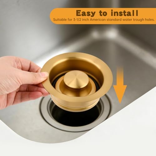 Kitchen Sink Garbage Disposal Flange & Stopper, Fits 3.5-Inch Standard Sink - Image 2