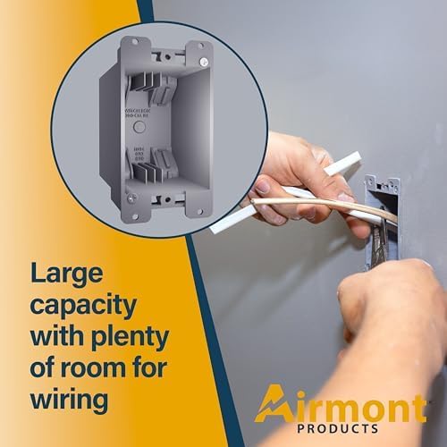 Airmont Products 20 Cu in Deep Old Work Electrical Box, 1-Gang Non-Metallic PVC - Image 8