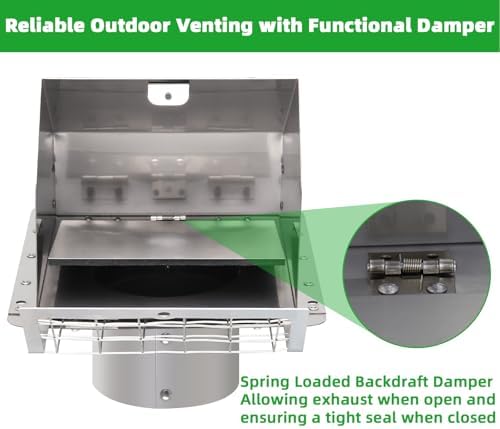 3 Inch Dryer Vent Cover Outside - Image 4
