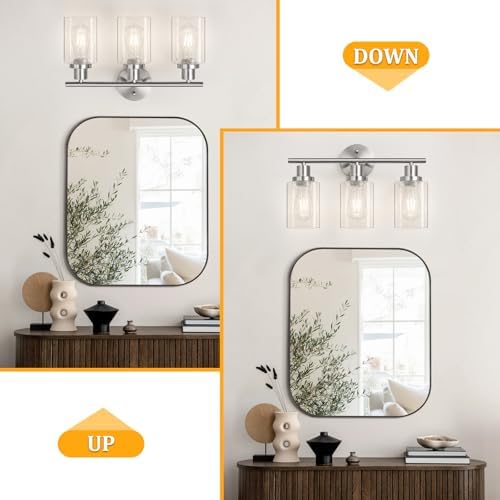 Unicozin Modern Bathroom Light Fixtures, 3 Light Vanity Lights - Image 4