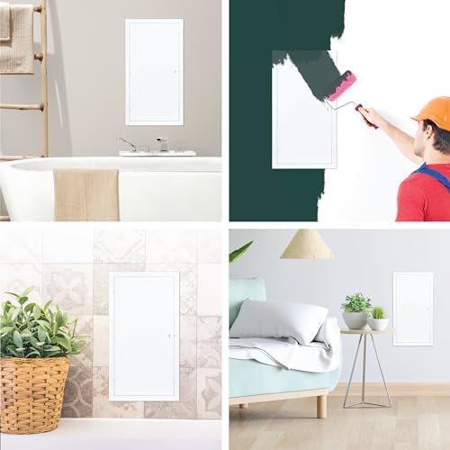 12" x 24" White Metal Access Panel, Service Shaft Door, Electricity Heating - Image 4
