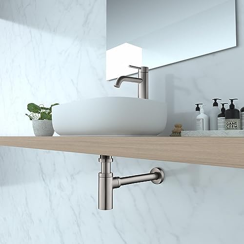 KIBI Round Bottle Trap for Bathroom Sink | Decorative Brass Basin Sink Waste - Image 2