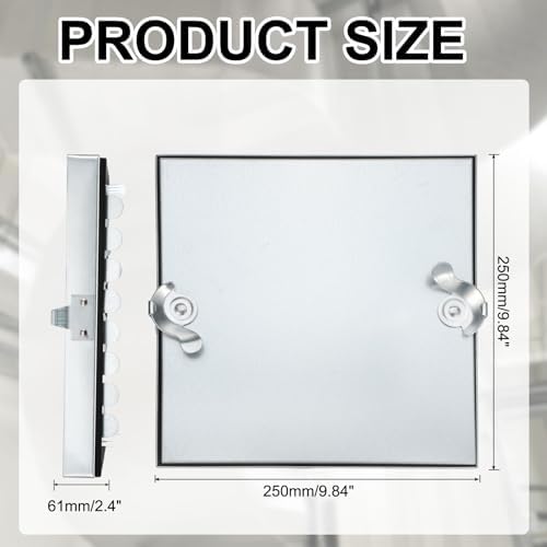 PATIKIL Galvanized Steel Access Panel, 10x10 Inch Insulated HVAC Duct Access - Image 2