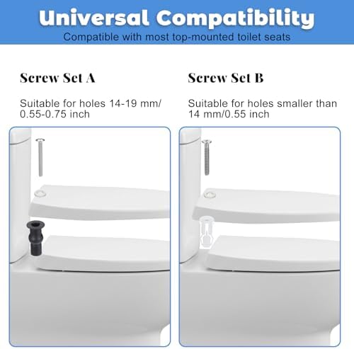 2 Set Toilet Seat Bolts Replacement Kit Stainless Universal Toilet Seat Bolts - Image 3