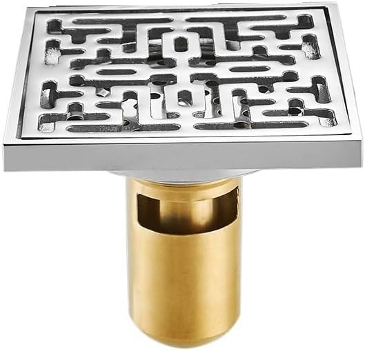 1pc Silver Square Floor Drain 10 * 10cm by Unknown