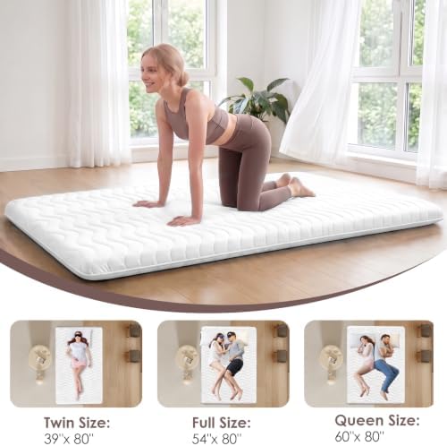 SCHNAUZER HOME Japanese Floor Mattress Futon Mattress Twin 3.5" Thick White - Image 5