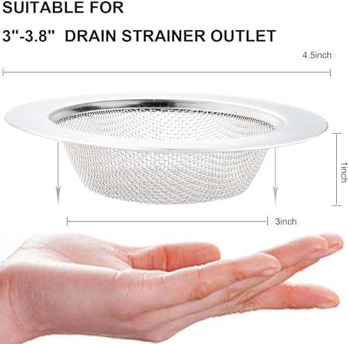 LASSHSWA 2 PCS Kitchen Sink Strainer Stainless Steel, Kitchen Sink Drain - Image 2