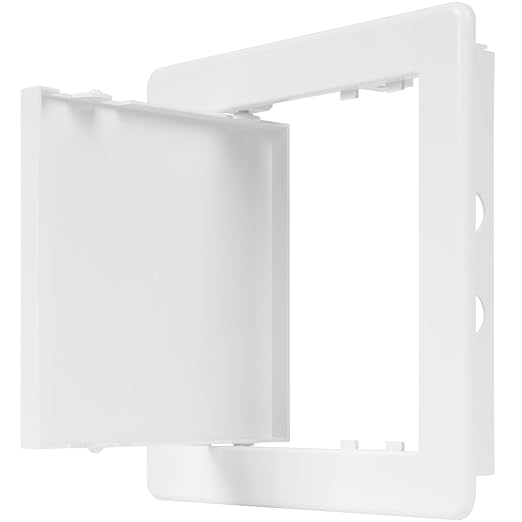 6" x 6" White ABS Plastic Plumbing Access Panel - Image 7
