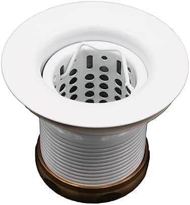 Westbrass Junior Basket Style Bar Sink Strainer, Powder Coat White - Image 2