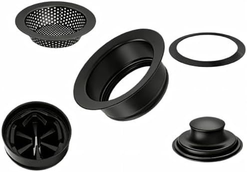 Garbage Disposal Flange 5-Piece Kit, 3.5" Putty-Free Leak-Proof Sink Stopper by by UHOUSING