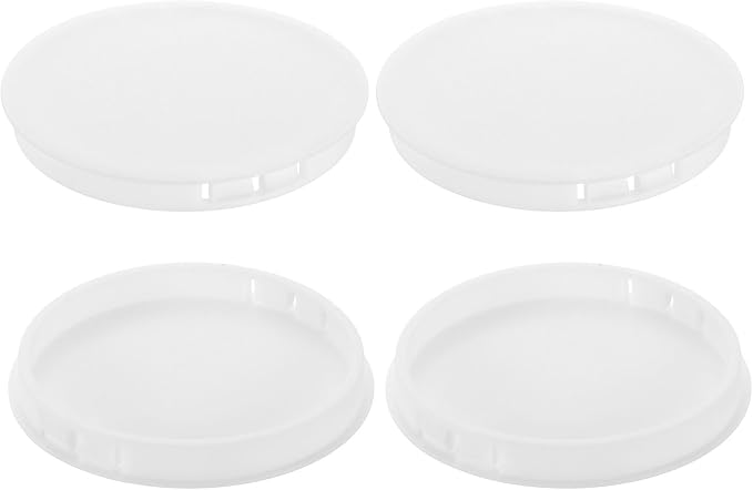 uxcell 4Pcs Plastic Hole Plugs, 80mm Flush Type Panel Plugs, Round Snap by uxcell