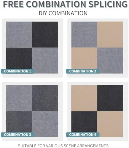 24 * 24in Peel and Stick Carpet Tiles, Self Adhesive Floor Squares - Image 3