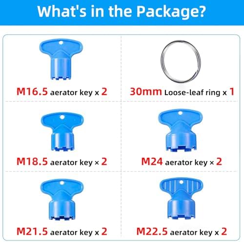 Hibbent 10 Pieces Faucet Aerator Key, Aerator Wrench - Image 3