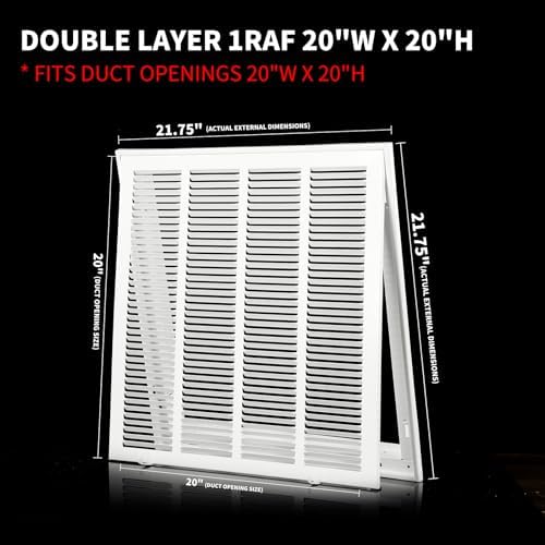 20"Wx20"H Return Air Grille Return Vent Cover - Image 5