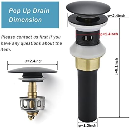 Rockgoya Bathroom Sink Drain, 5 Pack Drain Stopper Bathroom Sink - Image 3