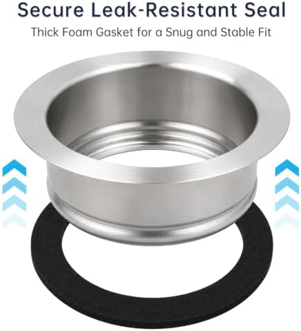 Garbage Disposal Flange and Stopper, Brushed Stainless Steel - Image 4