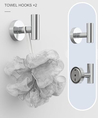 6 Pcs Chrome Bathroom Hardware Accessories Set SUS304 Stainless Steel - Image 5