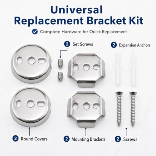 1Set Towel Bar Replacement Parts Mounting Bracket Universal - Image 7