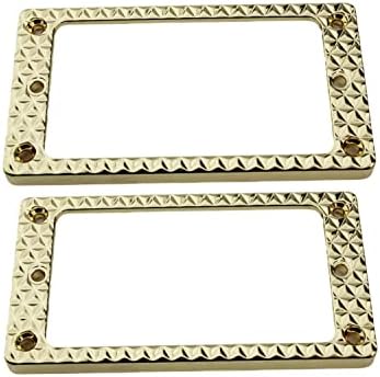Guyker Metal Flat Humbucker Cover, Pickup Mounting Ring Set by guyker