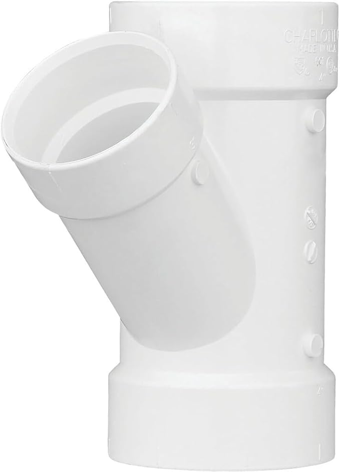 Charlotte Pipe 3 In. x 1-1/2 In. Schedule 30 DWV Reducing PVC Wye by Charlotte+Pipe