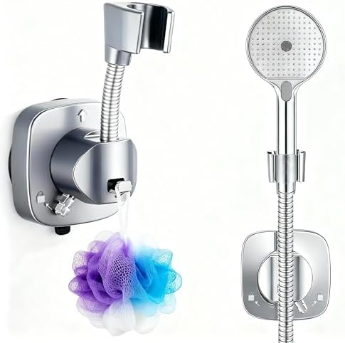 No Drill Shower Head Holder, Strong Suction Cup 360° Adjustable Handheld Shower by Unknown