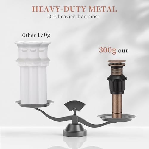 15/8" Bathroom Faucet Vessel Vanity Sink Pop Up Drain Assembly Stopper - Image 6