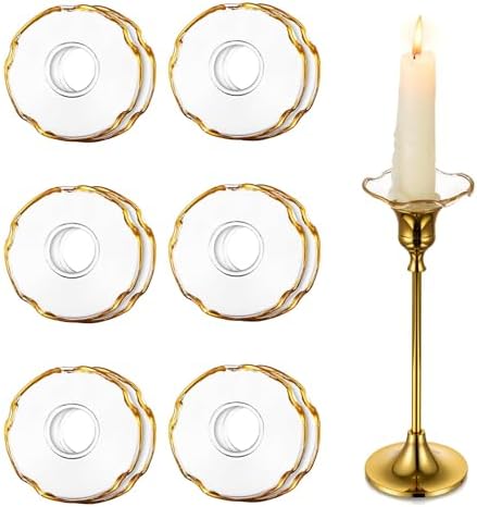 Hewory Glass Bobeches for Candlesticks by Hewory