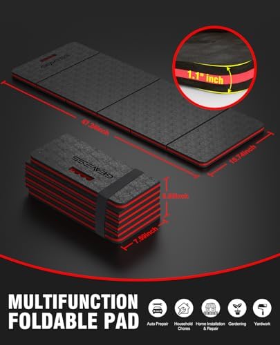 Mechanic Mat, Foldable Mechanic Kneeling Pad, 47.2"x15.7"x1.1" - Image 3