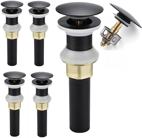 Rockgoya Bathroom Sink Drain, 5 Pack Drain Stopper Bathroom Sink Without by Rockgoya